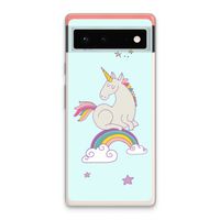 Regenboog eenhoorn: Google Pixel 6 Transparant Hoesje