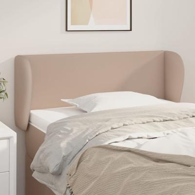 Hoofdbord met randen 103x23x78/88 cm kunstleer cappuccinokleur