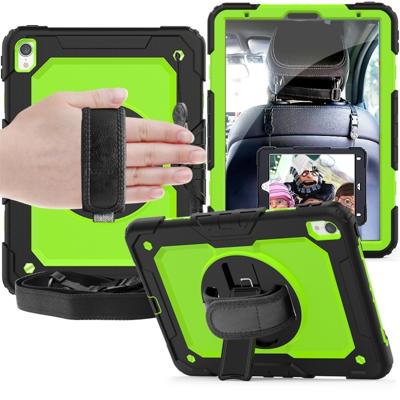 Schokbestendige zwarte silicagel + kleurrijke PC beschermende case voor iPad Pro 11 inch (2018) met houder & schouderriem & hand riem & pen sleuf (gr