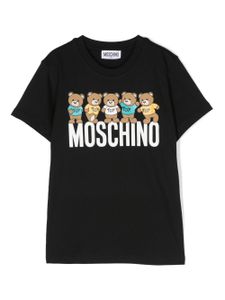 Moschino Kids t-shirt en coton à motif Teddy Bear - Noir