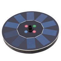 Solar fontein met led verlichting - D16 cm - zwart - vijver sierfontein