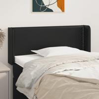 Hoofdbord met randen 83x16x78/88 cm kunstleer zwart