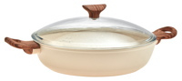 Sambonet Hapjespan - Sauteuse - Rock &apos;n&apos; Rose - Creme - ø 28 cm / 3.6 liter - standaard anti-aanbaklaag
