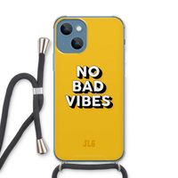 No Bad Vibes: iPhone 13 Transparant Hoesje met koord