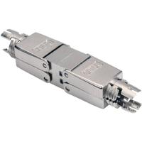 Digitus RJ45-koppeling Netwerk Adapter CAT 6a (losse kabel CAT 7), CAT 6A, CAT 6 [1x LSA - 1x LSA] Zilver