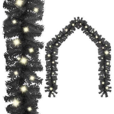 VidaXL Kerstslinger met led-lampjes 10 m zwart