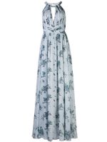 Marchesa Notte Bridesmaids robe en chiffon à dos nu - Bleu - thumbnail