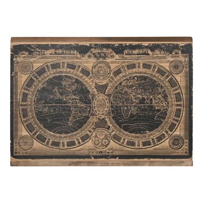 Wanddecoratie Home ESPRIT Zwart Natuurlijk Wereldkaart 149 x 2 x 105 cm