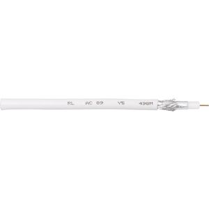 Interkabel AC 89-100 Coaxkabel Buitendiameter: 6.90 mm 75 Ω 90 dB Wit 100 m