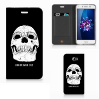 Mobiel BookCase Huawei Y5 2 | Y6 Compact Skull Eyes - thumbnail