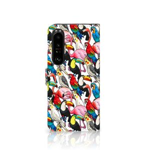 Sony Xperia 1 IV Telefoonhoesje met Pasjes Birds