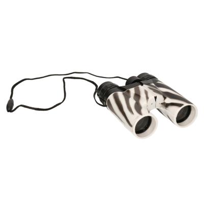 Wild Republic Speelgoed verrekijker - kinderen - zebraprint - 12 cm