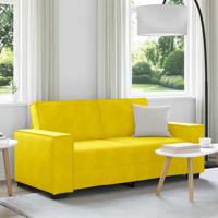 Tweezitsbank 140 cm fluweel geel Tweezitsbank 140 cm fluweel geel