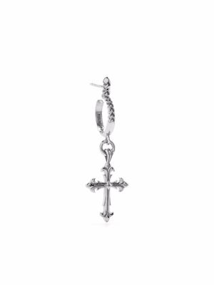 Emanuele Bicocchi boucle d'oreille Fleury à breloque croix - Argent