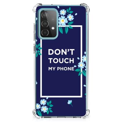 Samsung Galaxy A52 4G/5G Anti Shock Case Flowers Blue DTMP Samsung Galaxy A52 4G/5G Anti Shock Case Flowers Blue DTMP