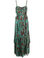 Ulla Johnson robe longue Colette à fleurs - Vert - thumbnail