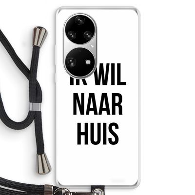 Ik wil naar huis: Huawei P50 Pro Transparant Hoesje met koord