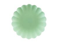 Saliegroene Kunststof Borden Kartelrand 22cm (4st)