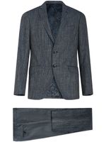 ETRO costume boutonné à carreaux - Bleu