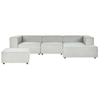 Beliani APRICA - Modulaire Sofa-Grijs-Linnen - thumbnail