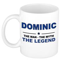 Dominic cadeau mok - man myth legend - naam koffiemok - 300 ml - collega - vaderdag
