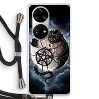 Volle maan: Huawei P50 Pro Transparant Hoesje met koord