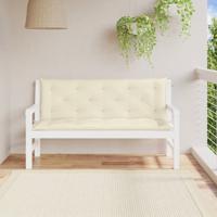 VidaXL Tuinbankkussen 150x(50+50)x7 cm oxford stof crèmewit