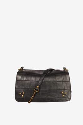 Jerome Dreyfuss crossbody Bobi 44BOBIVA imprime croco noir