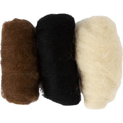 Creativ Company Gekaarde wol, diverse kleuren, 3x10 gr/ 1 doos