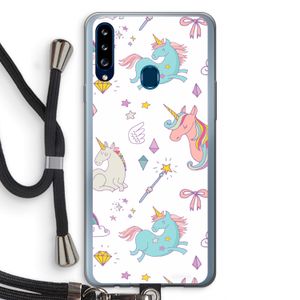 Fantasiewereld: Samsung Galaxy A20s Transparant Hoesje met koord