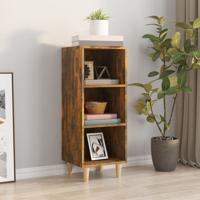 Dressoir 34,5x32,5x90 cm bewerkt hout gerookt eikenkleurig