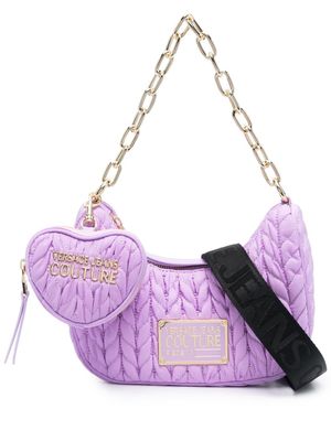 Versace Jeans Couture sac porté épaule à design matelassé - Violet