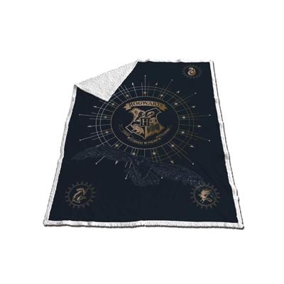 Harry Potter fleece plaid zwart 130 x 170 cm - polyester