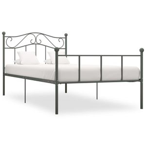 Bedframe metaal grijs 100x200 cm