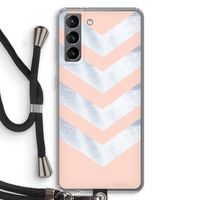 Marmeren pijlen: Samsung Galaxy S21 Transparant Hoesje met koord