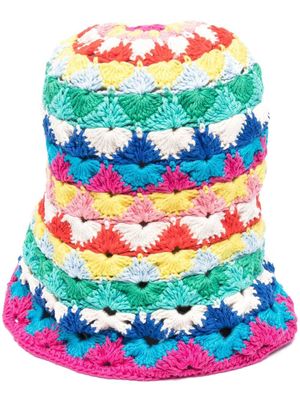 Alanui bonnet Over the Rainbow en maille - Bleu