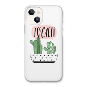 I love cacti: iPhone 13 Transparant Hoesje