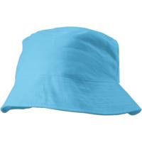 Zonnehoedje/vissershoedjes voor volwassenen - lichtblauw - 100% katoen - Zon bescherming