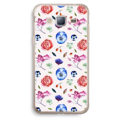 Bloemetjes: Samsung Galaxy J3 (2016) Transparant Hoesje