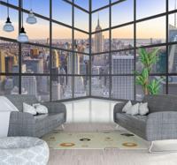 3d venster new york 3d fotobehang