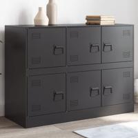 Dressoir 99x39x73 cm staal zwart - thumbnail