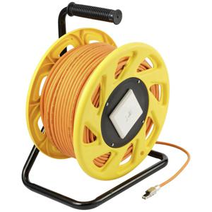 Renkforce RJ45 Netwerk Kabelhaspel CAT 6a (losse kabel CAT 7) S/FTP 90 m Oranje Halogeenvrij