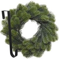 Kerstkrans 50 cm - groen - met hanger/ophanghaak - kerstversiering - thumbnail