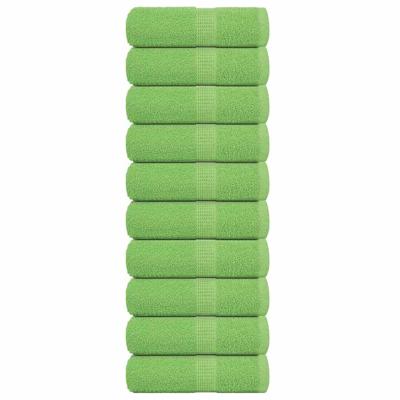 VidaXL Washandjes 10 stuks frogn appelgroen 30x30 cm 100% katoen