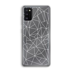 Geometrische lijnen wit: Samsung Galaxy A41 Transparant Hoesje