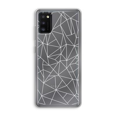 Geometrische lijnen wit: Samsung Galaxy A41 Transparant Hoesje