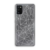 Geometrische lijnen wit: Samsung Galaxy A41 Transparant Hoesje