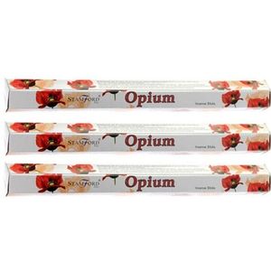 3x Stamford wierookstokjes opium geur   -