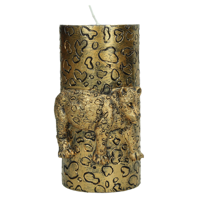 Wants&Needs Accessoires Kaars Leopard Wa X Goud 8.5 X 7.3 X 15