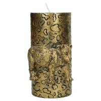 Wants&Needs Accessoires Kaars Leopard Wa X Goud 8.5 X 7.3 X 15 - thumbnail